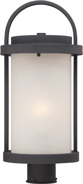 Willis LED Outdoor Post in Textured Black