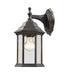Waterdown 1 Light Outdoor Wall Light in Rubbed Bronze with Clear Beveled Glass