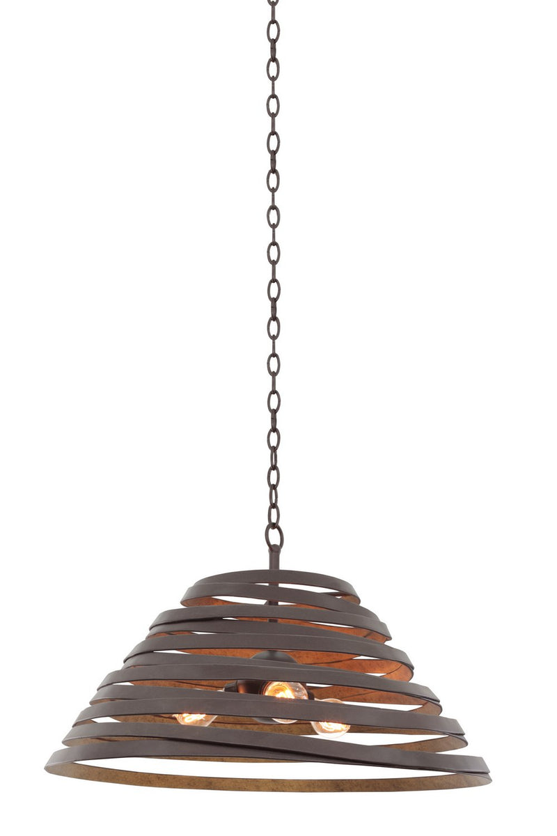 Tempest 3-Light Pendant in Bronze Gold