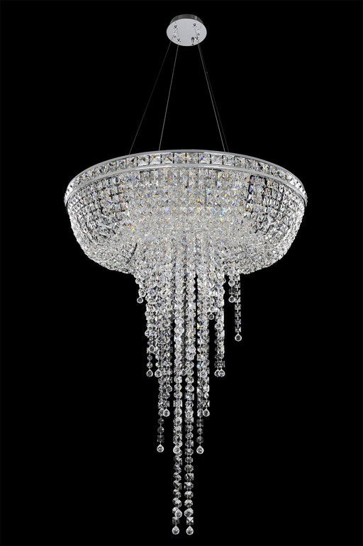 Cascata 8-Light Convertible Pendant in Polished Chrome
