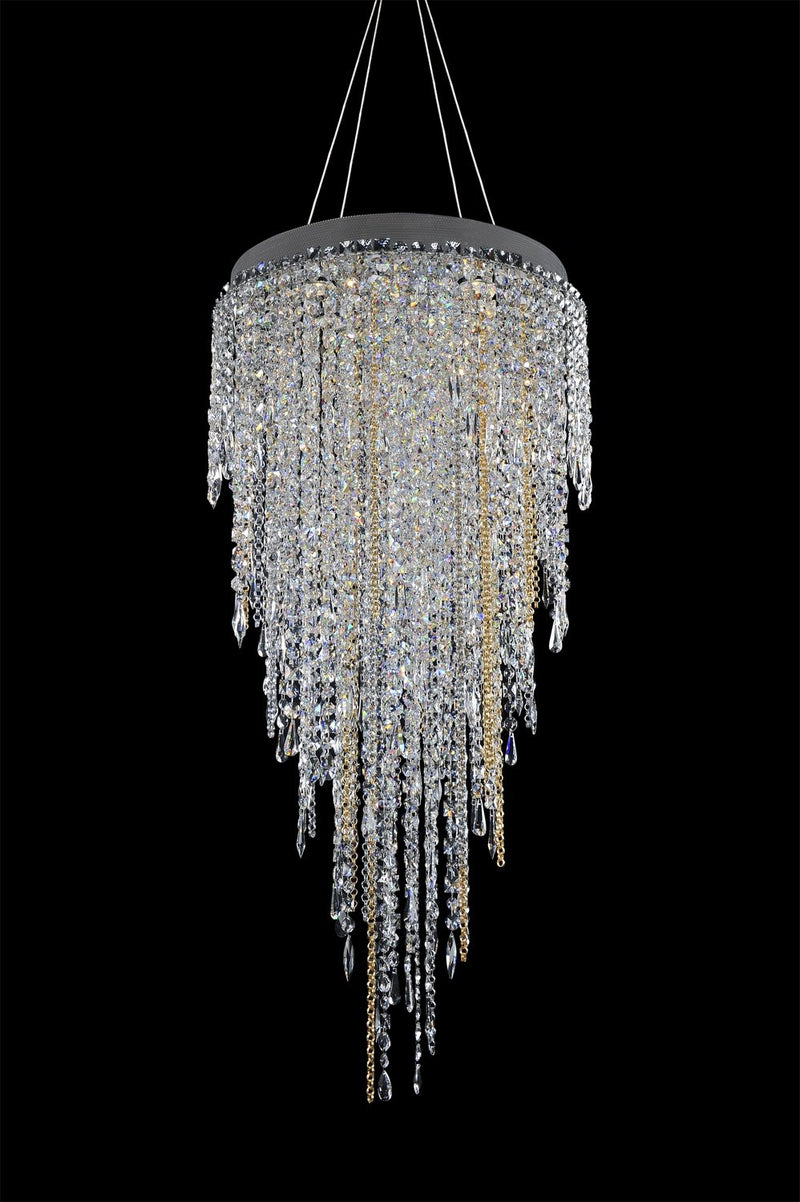 Tenuta 10-Light Crystal Pendant in Polished Chrome