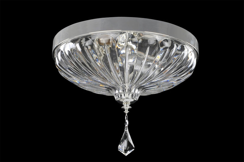 Orecchini 2-Light Flush Mount in Two Tone Silver