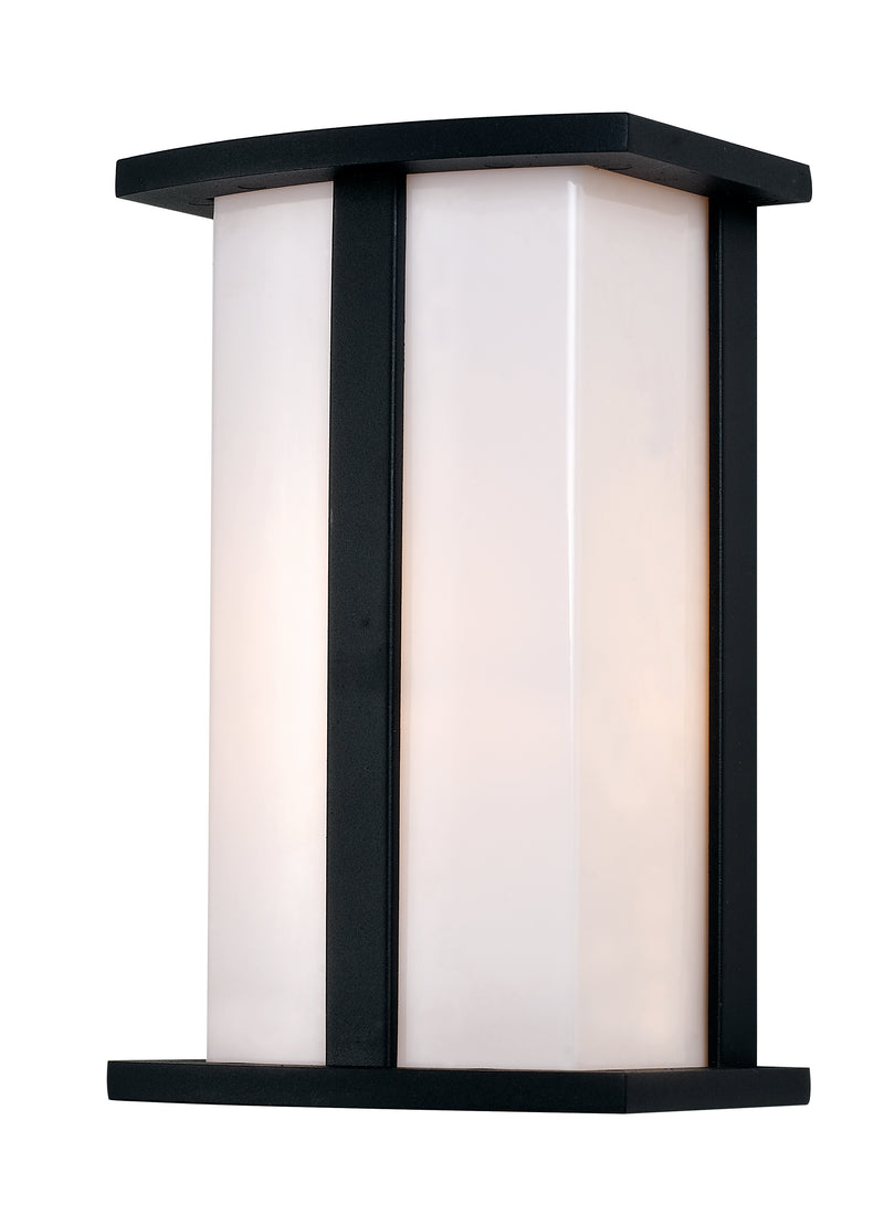 Chime 1-Light Pocket Lantern in Black with Opal Glass Acrylic Glass