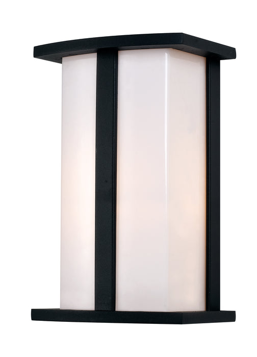 Chime 1-Light Pocket Lantern in Black with Opal Glass Acrylic Glass