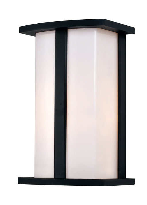 Chime 1-Light Pocket Lantern in Black with Opal Glass Acrylic Glass
