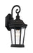Westfield 1-Light Wall Lantern in Black with Clear Glass