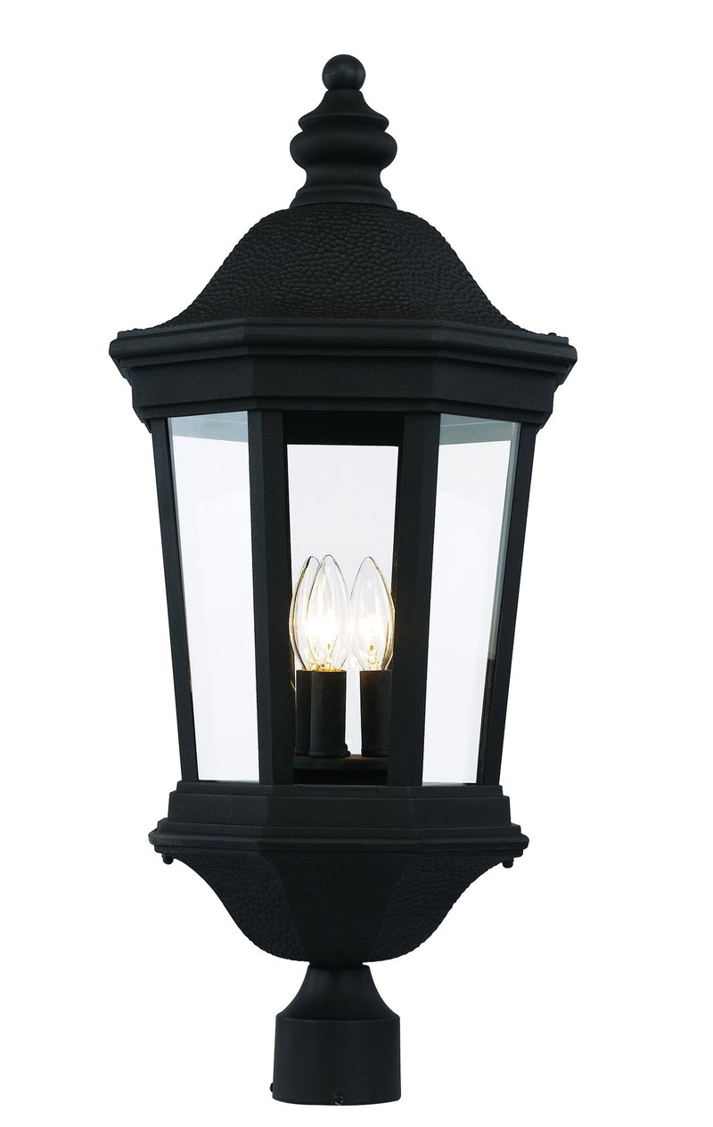 Westfield 3-Light 27.5" Outdoor Post Lantern in Black