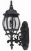 Francisco 1-Light Wall Lantern in Black with Clear Beveled Glass