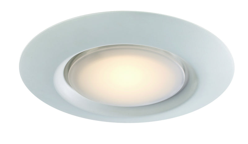 Vanowen 1-Light Flushmount in White with White Frost Glass