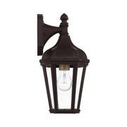 Morgan Small Hanging Outdoor Wall Lantern in Bronze with Antique Gold Finish Cluster