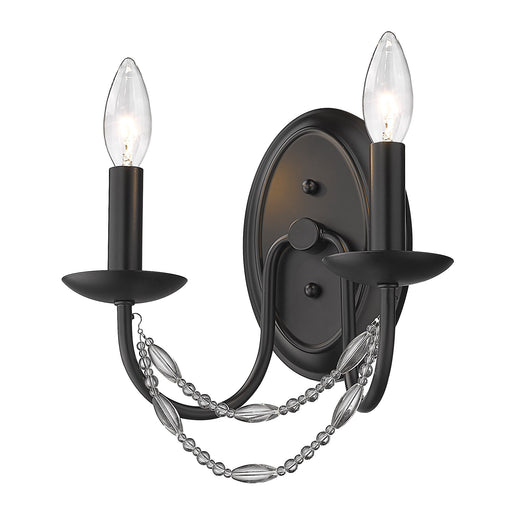 Mirabella 2-Light Wall Sconce in Matte Black