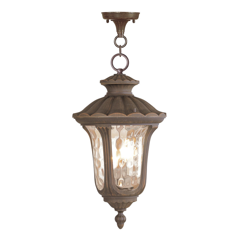 Oxford 3-Light Large Outdoor Pendant Lantern in Hand Applied Imperial Bronze