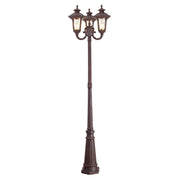 Oxford 3-Head Outdoor Post Light in Hand Applied Imperial Bronze