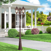Oxford 3-Head Outdoor Post Light in Hand Applied Imperial Bronze