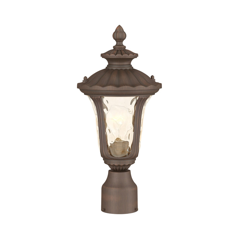 Oxford Small Outdoor Post Light in Hand Applied Imperial Bronze