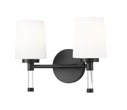 Henri 2 Light 14" Vanity in Matte Black