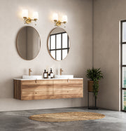 Henri 2 Light 14" Vanity in Modern Gold in a room setting