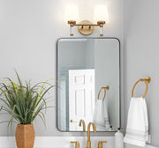 Henri 2 Light 14" Vanity in Modern Gold in a room setting