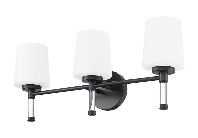 Henri 3 Light 24" Vanity in Matte Black
