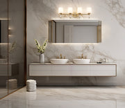 Henri 4 Light 32" Vanity in Modern Gold in a room setting