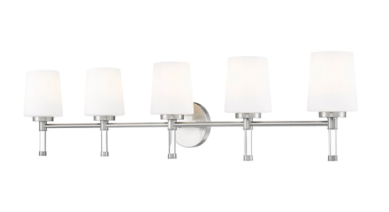 Henri 5 Light 42" Vanity in Brushed Nickel