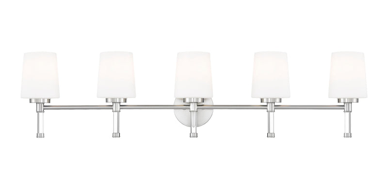 Henri 5 Light 42" Vanity in Brushed Nickel