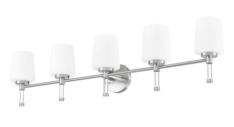 Henri 5 Light 42" Vanity in Brushed Nickel