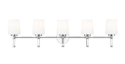 Henri 5 Light 42" Vanity in Chrome