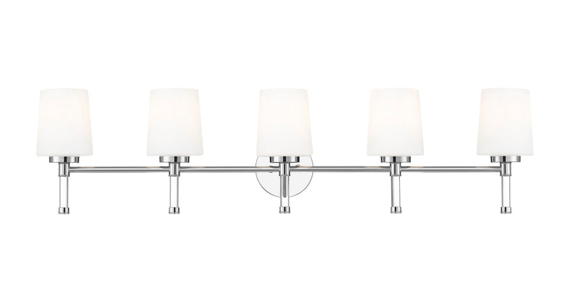 Henri 5 Light 42" Vanity in Chrome