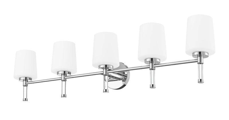 Henri 5 Light 42" Vanity in Chrome