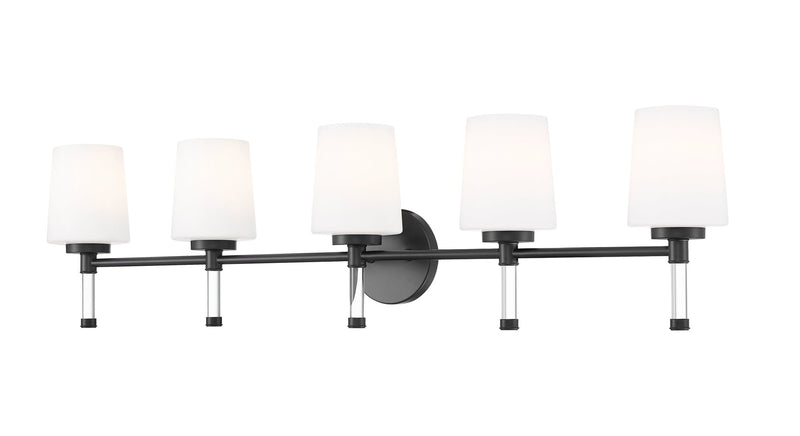 Henri 5 Light 42" Vanity in Matte Black