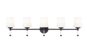Henri 5 Light 42" Vanity in Matte Black