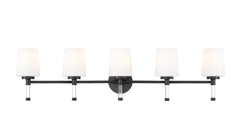 Henri 5 Light 42" Vanity in Matte Black