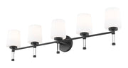 Henri 5 Light 42" Vanity in Matte Black