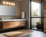 Henri 5 Light 42" Vanity in Modern Gold in a room setting