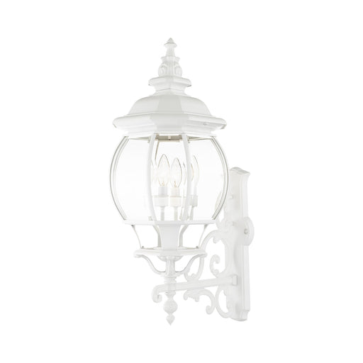 Frontenac 4-Light Large Outdoor Wall Lantern in Textured White