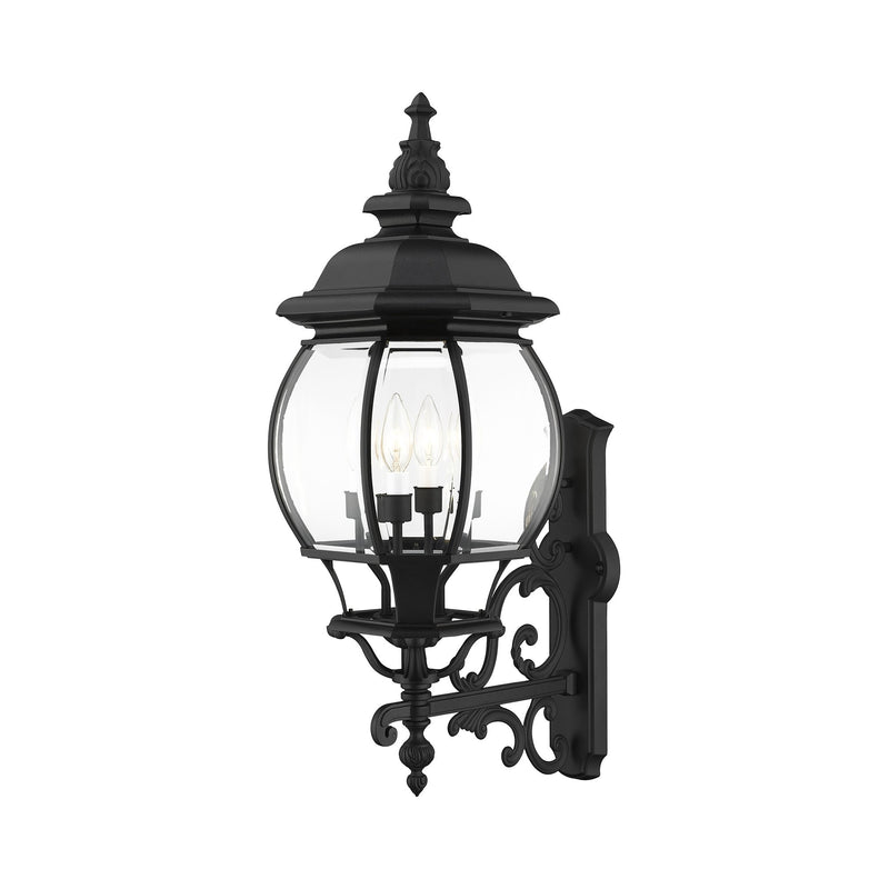 Frontenac 4-Light Large Outdoor Wall Lantern in Textured Black