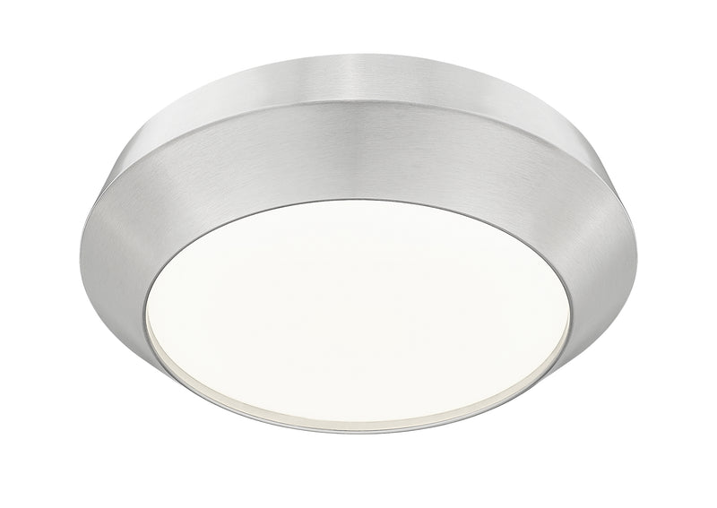 Quasars 1 Light 12" Flush Mount in Brushed Nickel