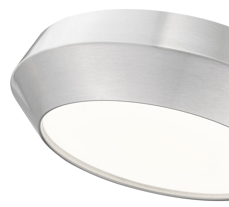 Quasars 1 Light 12" Flush Mount in Brushed Nickel