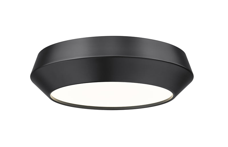 Quasars 1 Light 12" Flush Mount in Matte Black