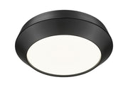 Quasars 1 Light 12" Flush Mount in Matte Black