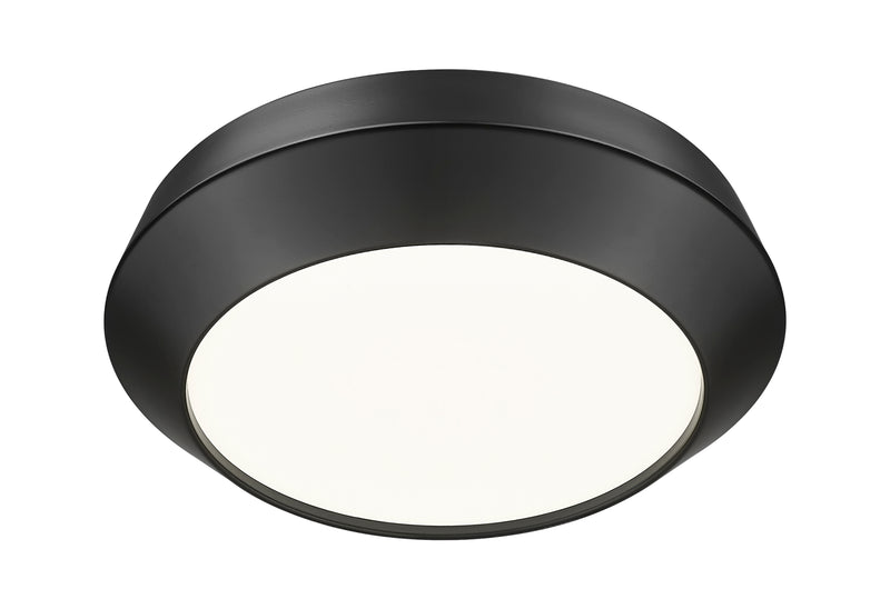 Quasars 1 Light 12" Flush Mount in Matte Black