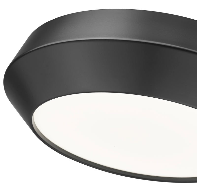 Quasars 1 Light 12" Flush Mount in Matte Black