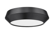 Quasars 1 Light 12" Flush Mount in Matte Black