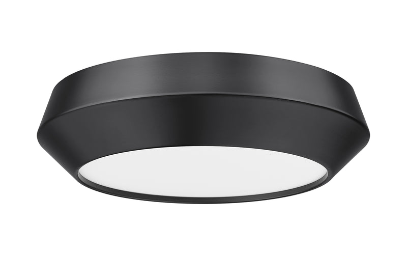 Quasars 1 Light 12" Flush Mount in Matte Black