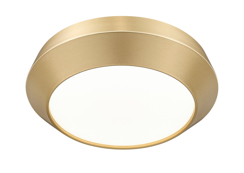 Quasars 1 Light 12" Flush Mount in Modern Gold