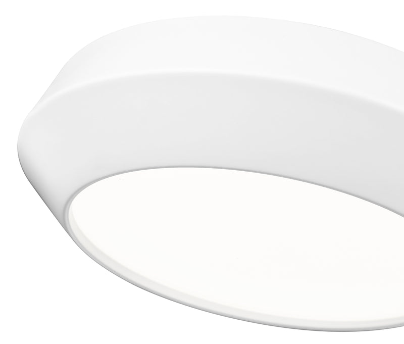 Quasars 1 Light 12" Flush Mount in Matte White