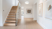 Quasars 1 Light 12" Flush Mount in Matte White in a room setting