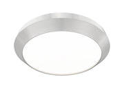 Quasars 1 Light 16" Flush Mount in Brushed Nickel