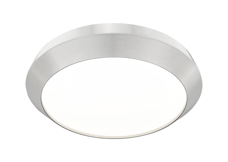 Quasars 1 Light 16" Flush Mount in Brushed Nickel